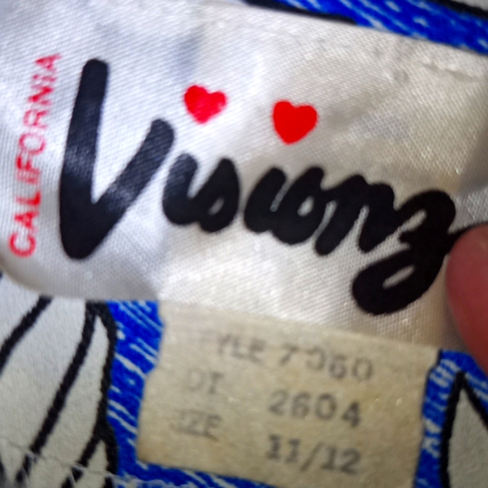 Vintage California Visionz Boat Neck Short Sleeve Dress Belted size 11/1… - Picture 7 of 7